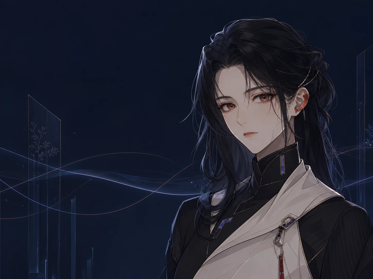 正在安静倾听的 Mindspace 成年女性 AI 角色